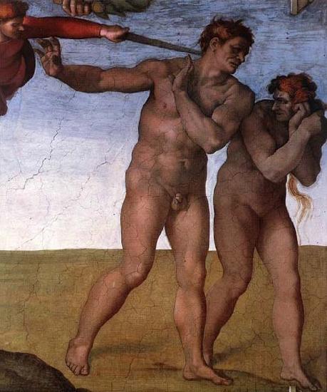 Michelangelo Buonarroti Expulsion from Garden of Eden